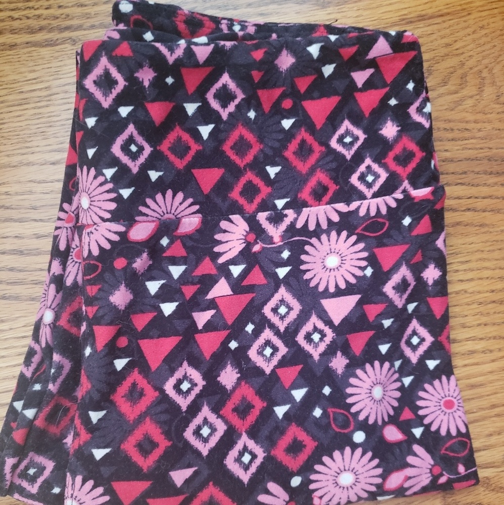 Lularoe Pink Flowers and Triangles OS